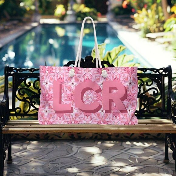 Personalized Bag, Weekender Bag, Custom Bag, Monogram Bag, Floral Weekender Bag, - Picture 9 of 10